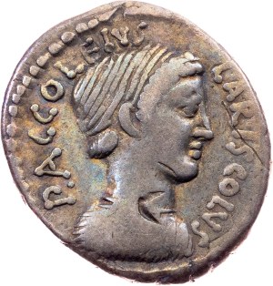 P. Accoleius Lariscolus, Denarius 43 BC, Rome