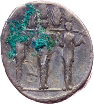 P. Accoleius Lariscolus, Denarius 43 BC, Rome