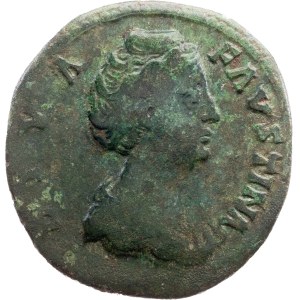 Diva Faustina, wife of Antoninus Pius, Sestertius 141, Rome