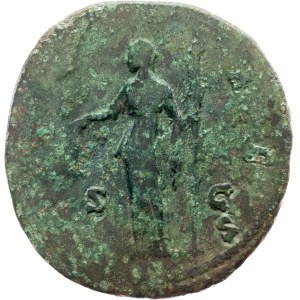 Diva Faustina, wife of Antoninus Pius, Sestertius 141, Rome