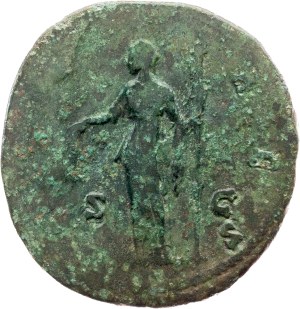 Diva Faustina, wife of Antoninus Pius, Sestertius 141, Rome