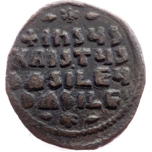 Basil II. and Constantine VIII., Anon. Follis, Class A2 976-1025, Constantinople