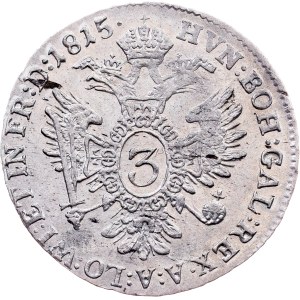 Franz I. (II.), 3 Kreuzer 1815, V, Venezia