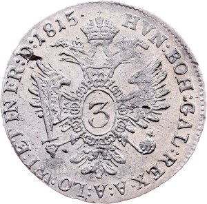 Franz I. (II.), 3 Kreuzer 1815, V, Venezia