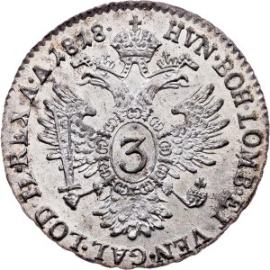 Franz I. (II.), 3 Kreuzer 1818, B, Kremnitz