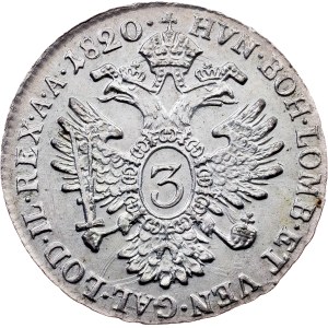 Franz I. (II.), 3 Kreuzer 1820, B, Kremnitz