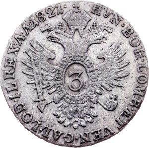 Franz I. (II.), 3 Kreuzer 1821, G, Nagybánya