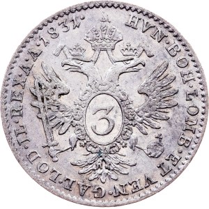 Franz I. (II.), 3 Kreuzer 1831, A, Vienna