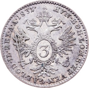 Franz I. (II.), 3 Kreuzer 1831, A, Vienna