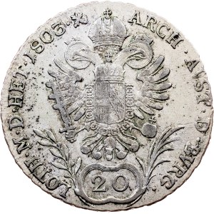 Franz I. (II.), 20 Kreuzer 1803, E, Karlsburg