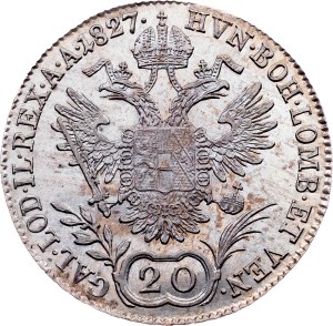 Franz I. (II.), 20 Kreuzer 1827, A, Vienna
