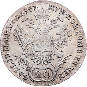 Franz I. (II.), 20 Kreuzer 1827, B, Kremnitz