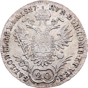 Franz I. (II.), 20 Kreuzer 1827, B, Kremnitz
