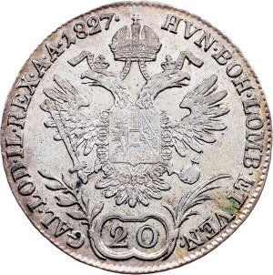 Franz I. (II.), 20 Kreuzer 1827, G, Nagybánya