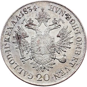 Franz I. (II.), 20 Kreuzer 1834, E, Karlsburg