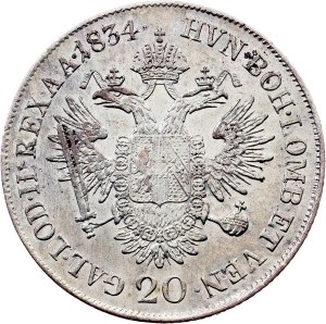 Franz I. (II.), 20 Kreuzer 1834, E, Karlsburg