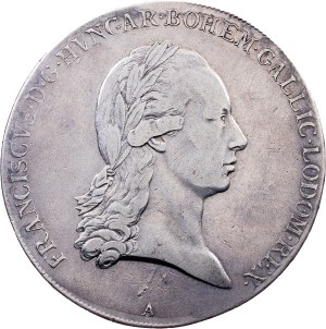Franz I. (II.), 1 Thaler 1792, A, Vienna