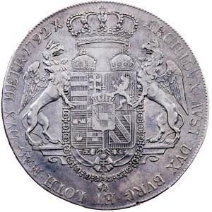 Franz I. (II.), 1 Thaler 1792, A, Vienna