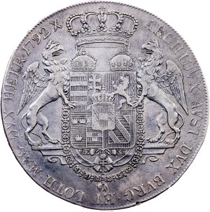 Franz I. (II.), 1 Thaler 1792, A, Vienna