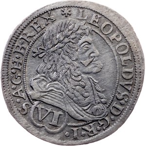 Leopold I., 6 Kreuzer 1676, Pressburg