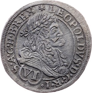 Leopold I., 6 Kreuzer 1676, Pressburg