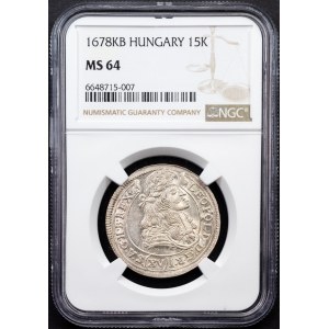 Leopold I., 15 Kreuzer 1678, KB, Kremnitz