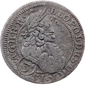 Leopold I., 3 Kreuzer 1705, Wroclaw