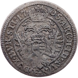 Leopold I., 3 Kreuzer 1705, Wroclaw