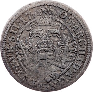 Leopold I., 3 Kreuzer 1705, Wroclaw