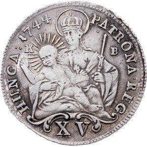 Maria Teresia, 15 Kreuzer 1744, KB, Kremnitz