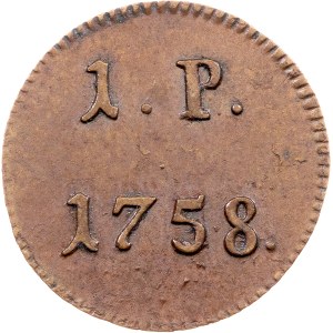 Maria Teresia, 1 Pfennig 1758, Prague