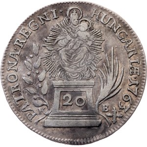 Maria Theresia, 20 Kreuzer 1763, KB, Kremnitz