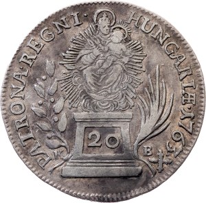 Maria Theresia, 20 Kreuzer 1763, KB, Kremnitz