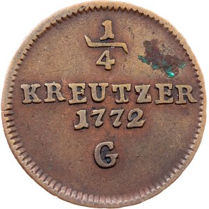 Maria Teresia, 1/4 Kreuzer 1772, G, Günzburg