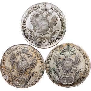 Franz I. (II.), 20 Kreuzer 1806, 1808, 1814