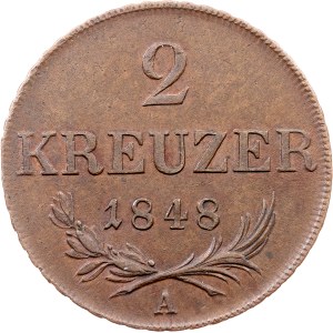 Franz Joseph I., 2 Kreuzer 1848, A, Wien