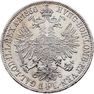 Franz Joseph I., 1 Florin 1860, Vienna