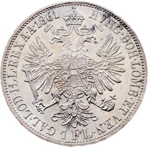 Franz Joseph I. , 1 Florin 1861, Vienna