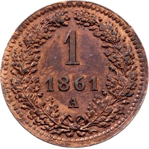 Franz Joseph I. , 1 Kreuzer 1861, Vienna