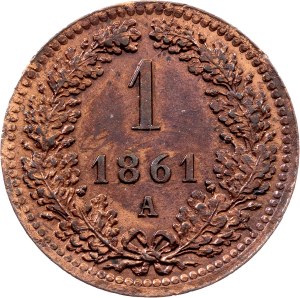 Franz Joseph I. , 1 Kreuzer 1861, Vienna