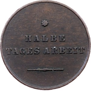Franz Joseph I. , Token Halbe Tagesarbeit ND (1864-1866)
