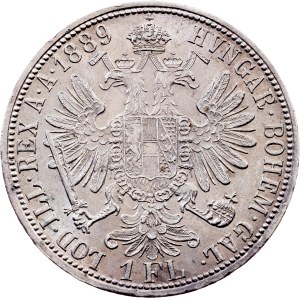 Franz Joseph I. , 1 Florin 1889, Vienna