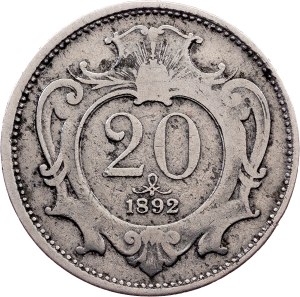 Franz Joseph I., 20 Heller 1892, Vienna