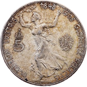 Franz Joseph I., 5 Kronen 1908, Vienna
