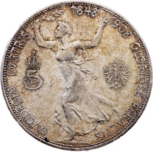Franz Joseph I., 5 Kronen 1908, Vienna