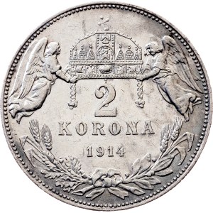 Franz Joseph I., 2 Korona 1914, KB, Kremnitz