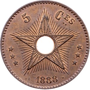 Belgian Congo, 5 Centimes 1888, Brussels