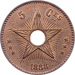 Belgian Congo, 5 Centimes 1888, Brussels