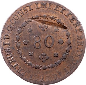 Brazil, 80 Réis 1828, Rio de Janeiro
