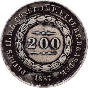 Brazil, 200 Reis 1857, Rio de Janeiro